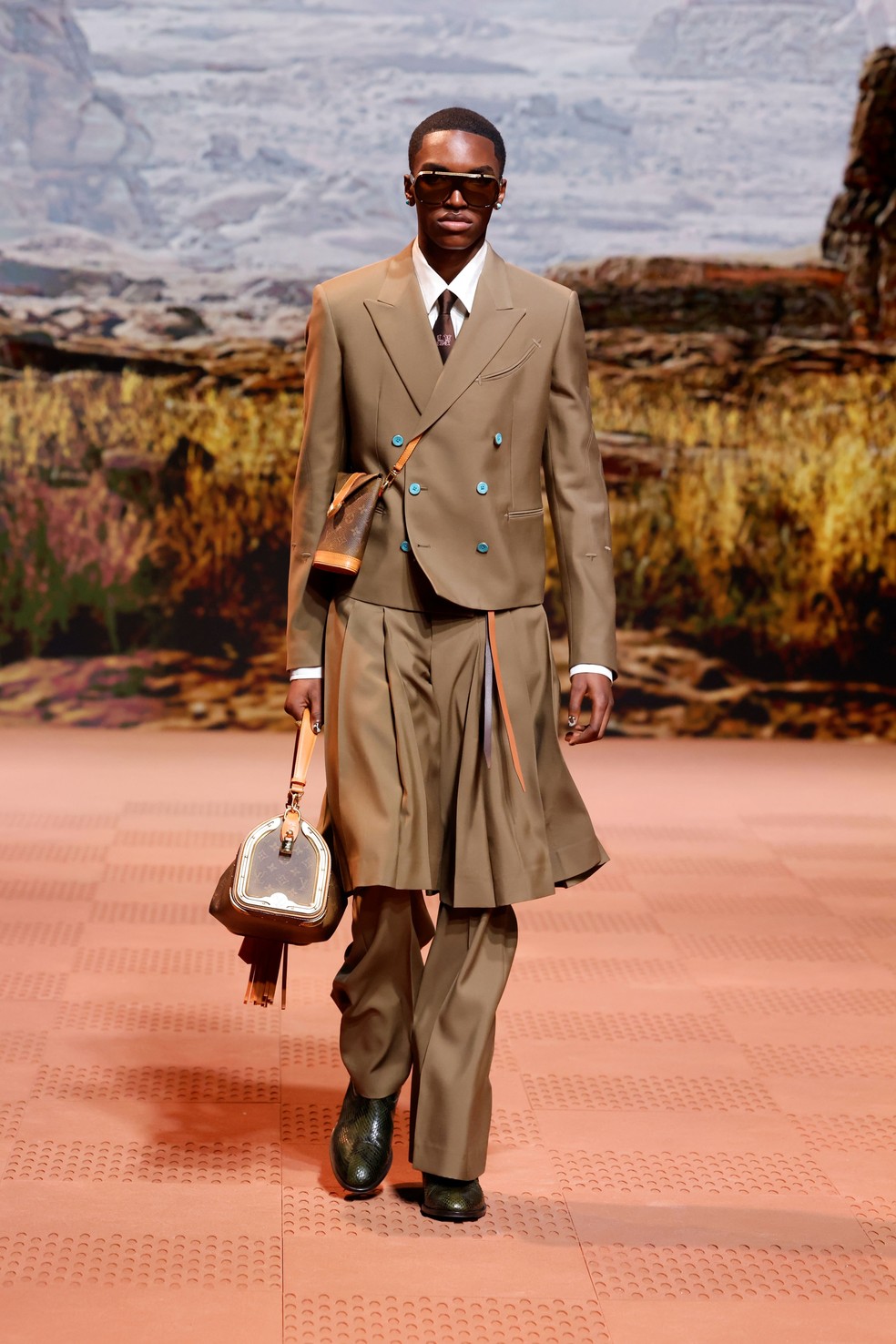 Louis Vuitton masculino por Pharrell Williams - inverno 2024 — Foto: Divulgação