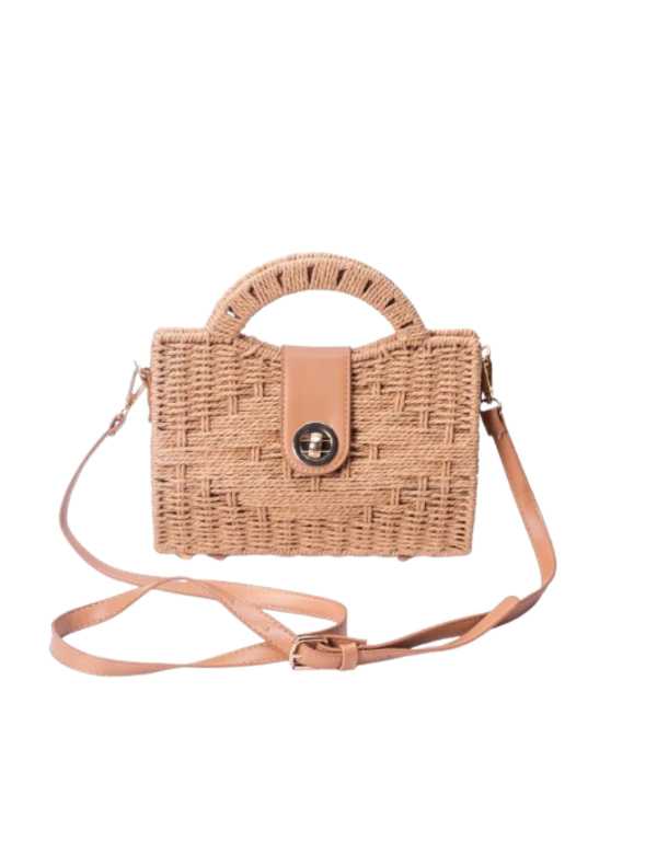 Bolsa de palha quadrada A Ella