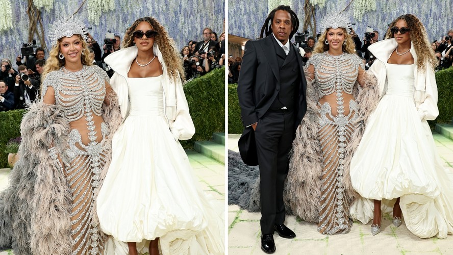 Beyoncé e Jay-Z acompanharam a filha, Blue Ivy, em seu primeiro tapete vermelho do Met Gala