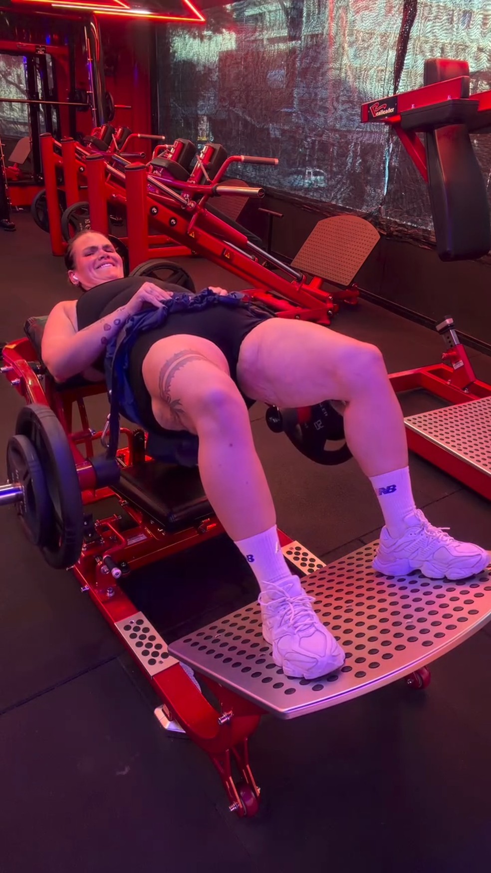 Thais Carla mostra treino na academia e comemora: 'Muita energia' — Foto: Reprodução/ Instagram