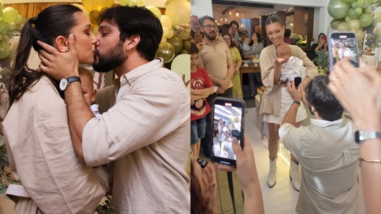 Day Mesquita é surpreendida com pedido de casamento em festa de aniversário do filho: 'Em choque'