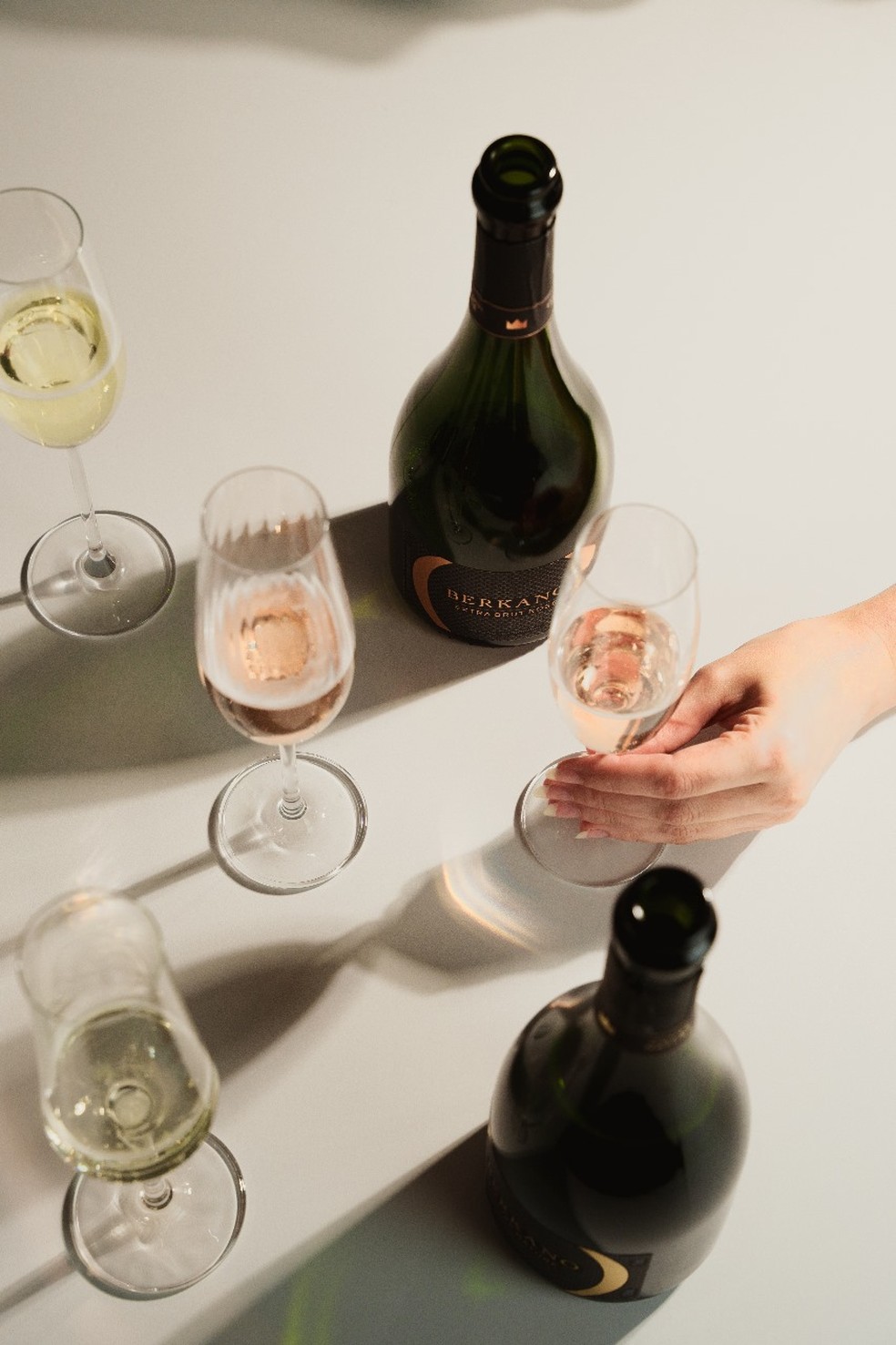 Espumantes brut e rosé da Berkano — Foto: Divulgação