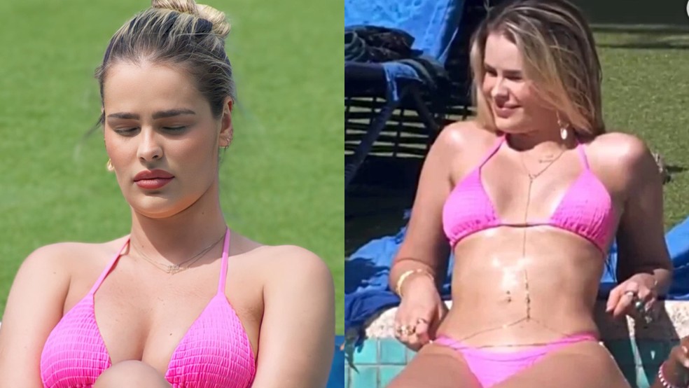 Yasmin Brunet aposta no estilo mermaidcore — Foto: Reprodução/ TV Globo