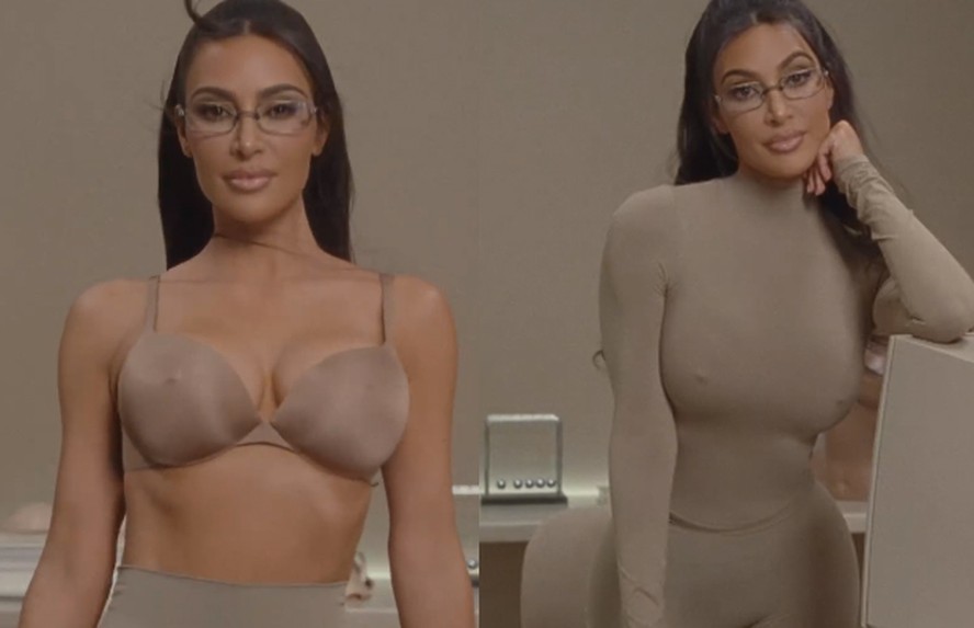 Kim Kardashian causa furor ao lançar sutiã com mamilos: 'Não tem