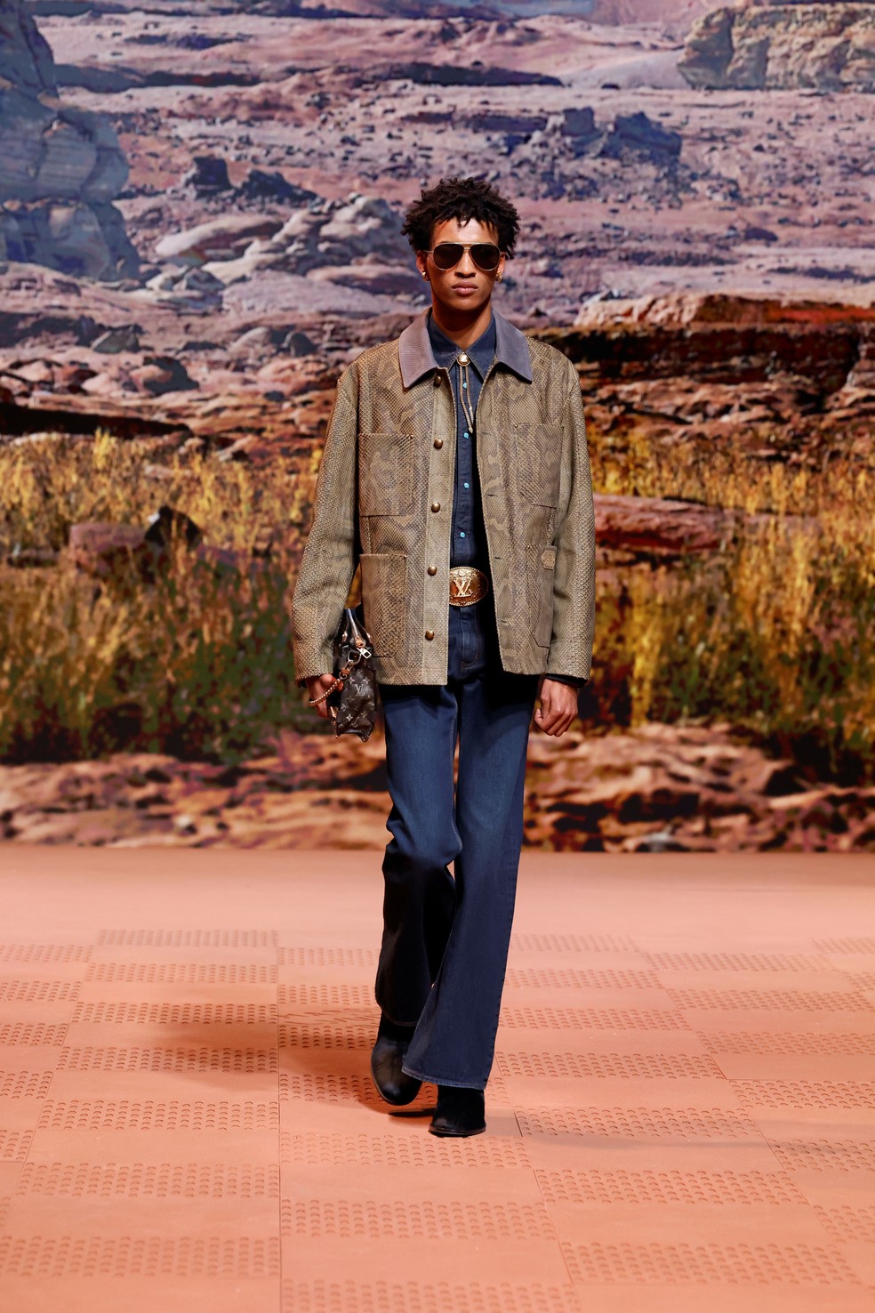 Louis Vuitton masculino por Pharrell Williams - inverno 2024 — Foto: Divulgação