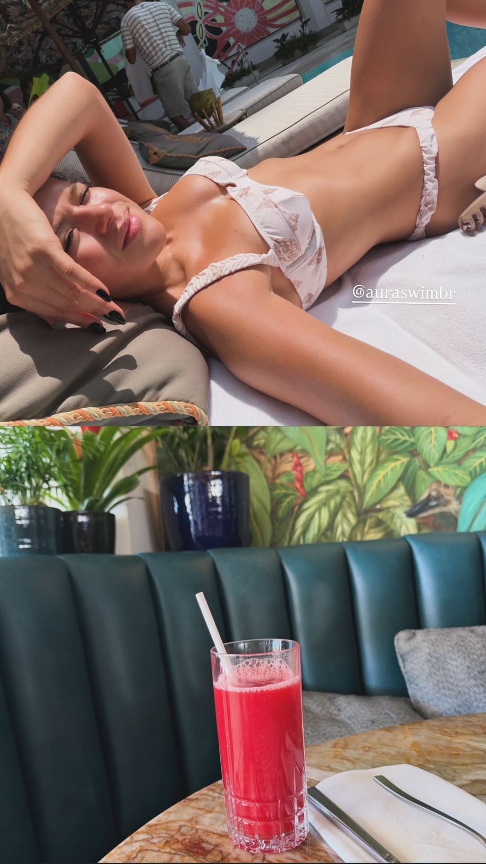 No Rio, Maisa atualiza bronzeado à beira da piscina de hotel luxuoso — Foto: Reprodução/Instagram