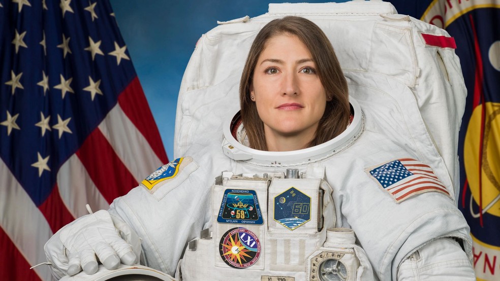 Christina se tornou a primeira mulher a sobrevoar a lua — Foto: Nasa