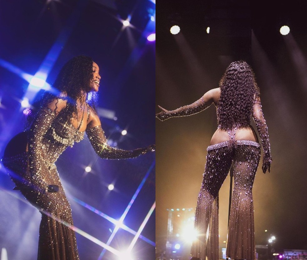 Iza, em show realizado no final do ano passado — Foto: reprodução/Instagram