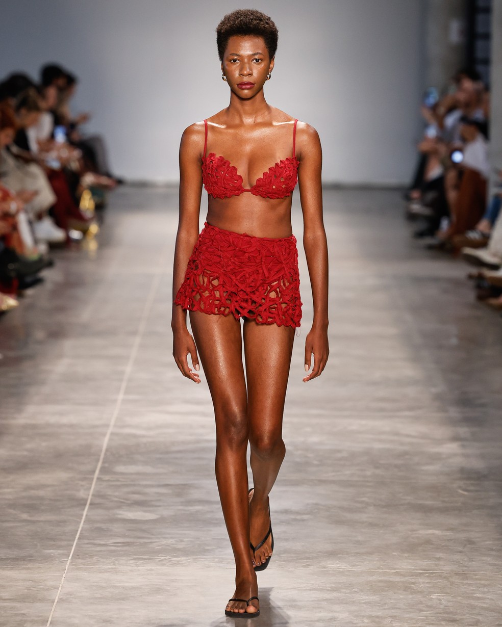 O conjuntinho da SAU para o SPFW — Foto: Divulgação
