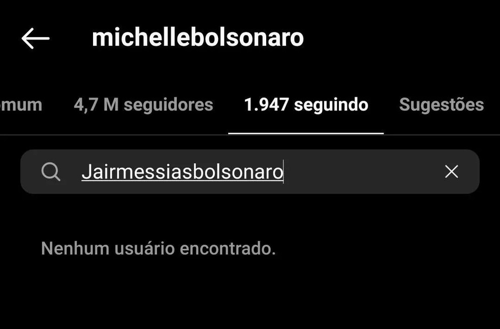 Jair e Michelle Bolsonaro deixam de se seguir no Instagram (Foto: Reprodução / Instagram) — Foto: Marie Claire