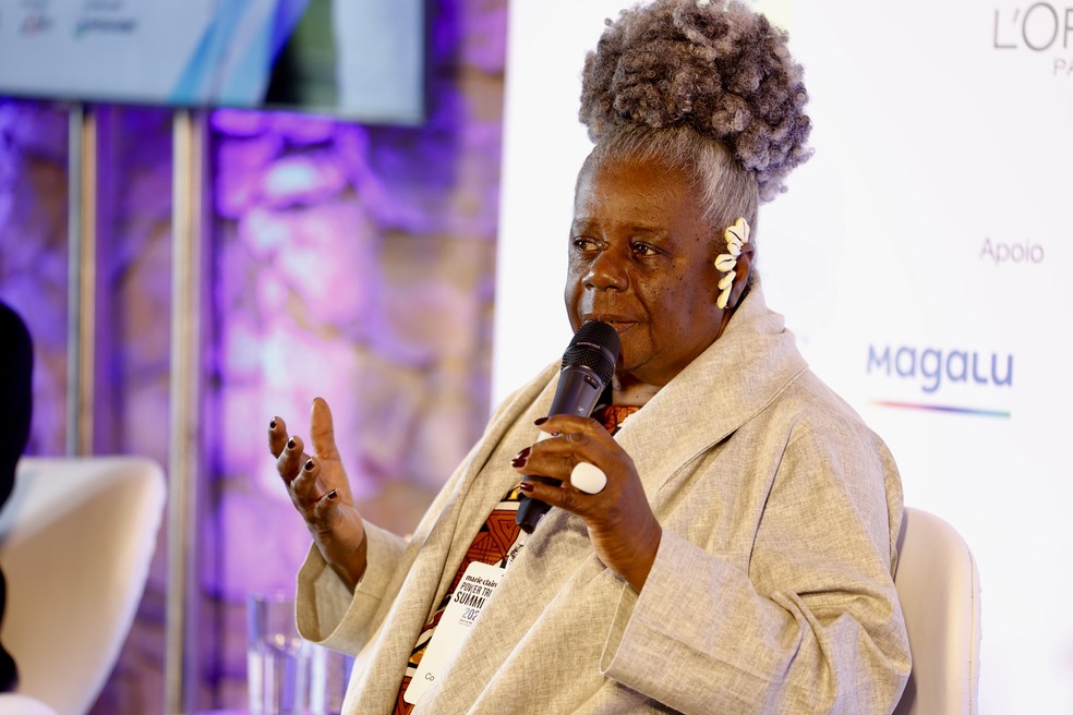 Conceição Evaristo fala sobre espaço para mulheres negras na literatura no Power Trip Summit — Foto: Mari Pekin