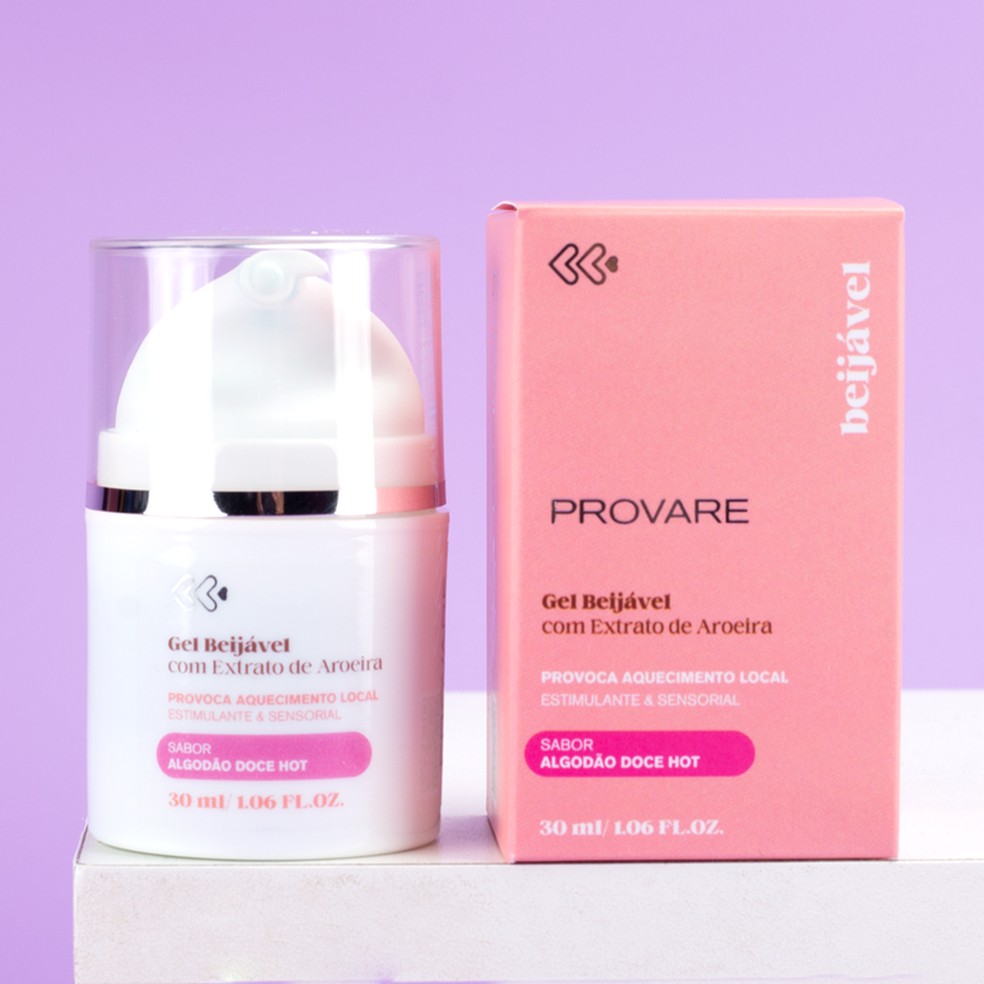 Gel Beijável com Efeito de Aquecimento, de Exclusiva Sex Shop  — Foto: Divulgação