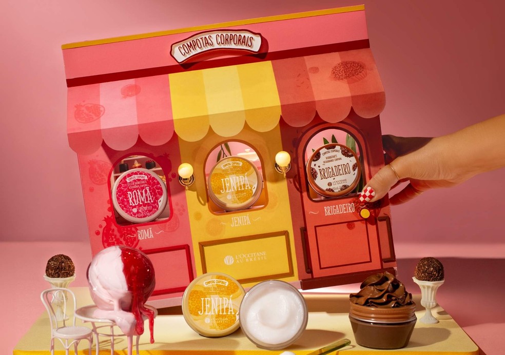 Kit Compotinhas Receitas de Alegria, L'Occitane au Brésil, R$ 134,90 — Foto: divulgação