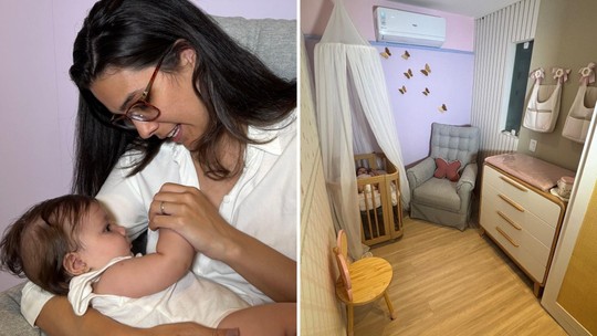 Narradora Renata Silveira apresenta o quartinho da filha, Rafaela: 'Ficou lindo demais'
