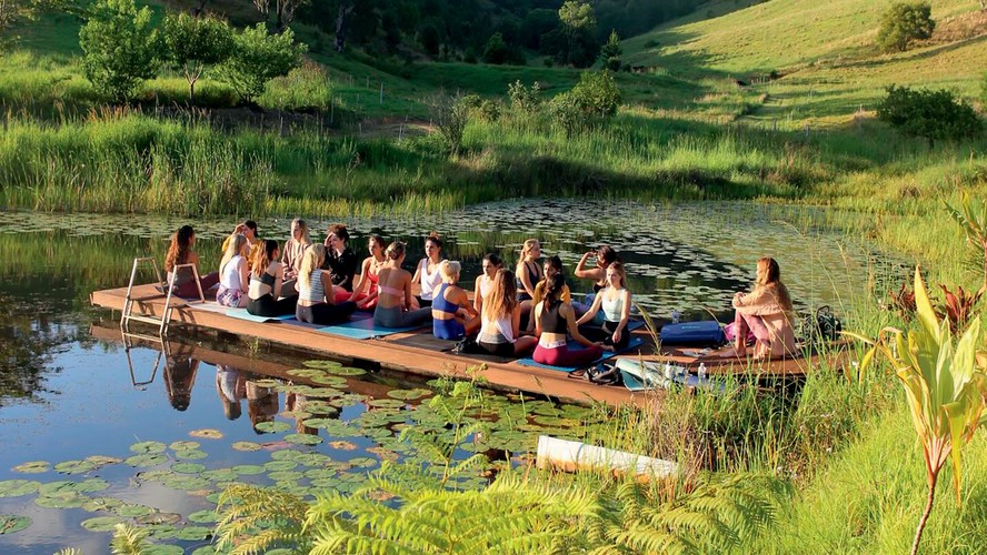 No retiro organizado pelo Aweventurer, além de ler, na programação tem prática de ioga e meditação.