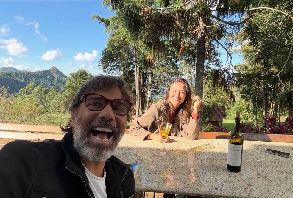 Marcelo Faria curte viagem com a mulher e o pai, Reginaldo Faria — Foto: Reprodução/Instagram