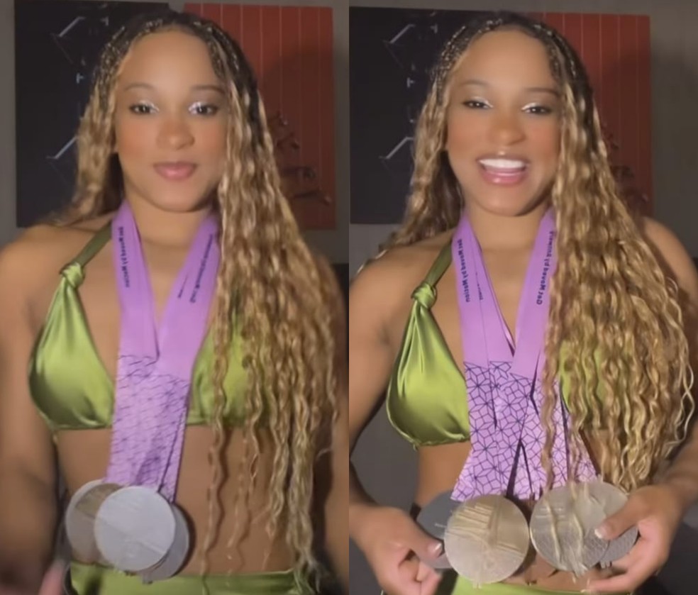 Rebeca Andrade recebe elogio de Maisa Silva e mais famosos ao