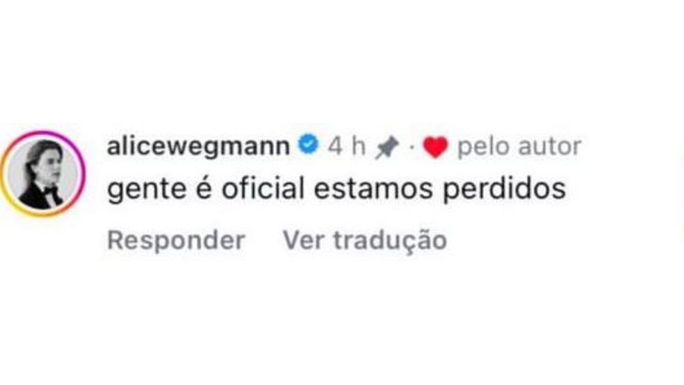Alice Wegmann se revoltou com a comparação entre Fernanda Torres e Vanessa Lopes — Foto: Reprodução/Instagram