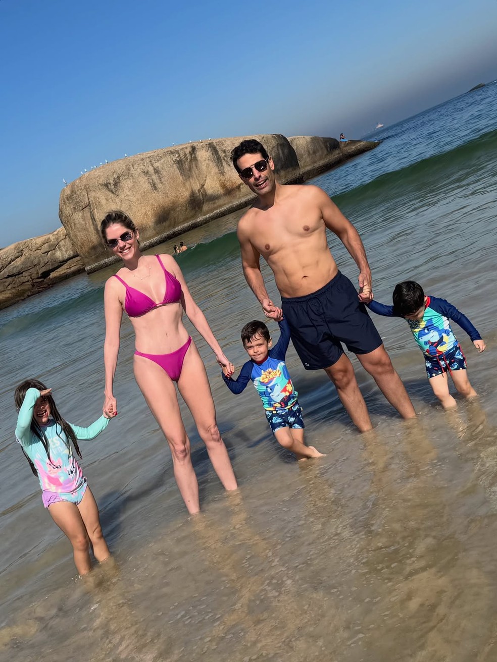 Casados, Bárbara e Gustavo Theodoro tiveram três filhos — Foto: Reprodução/ Instagram @barbaraevans22