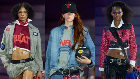 NV leva o basquete para a passarela em desfile da collab com a NBA NV leva o basquete para a passarela em desfile da collab com a NBA
