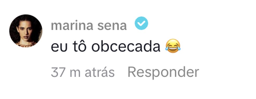 Marina Sena reage — Foto: Reprodução/ Instagram