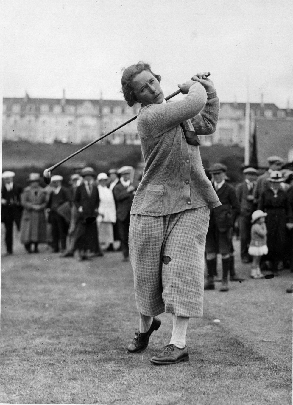 Jogadora de golfe Miss Scroggie em 1921 — Foto: Getty Images