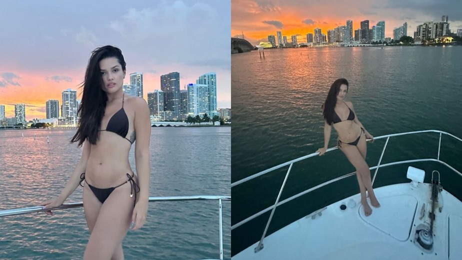 Juliette passeia de lancha em Miami e capricha na pose em cliques para  redes sociais