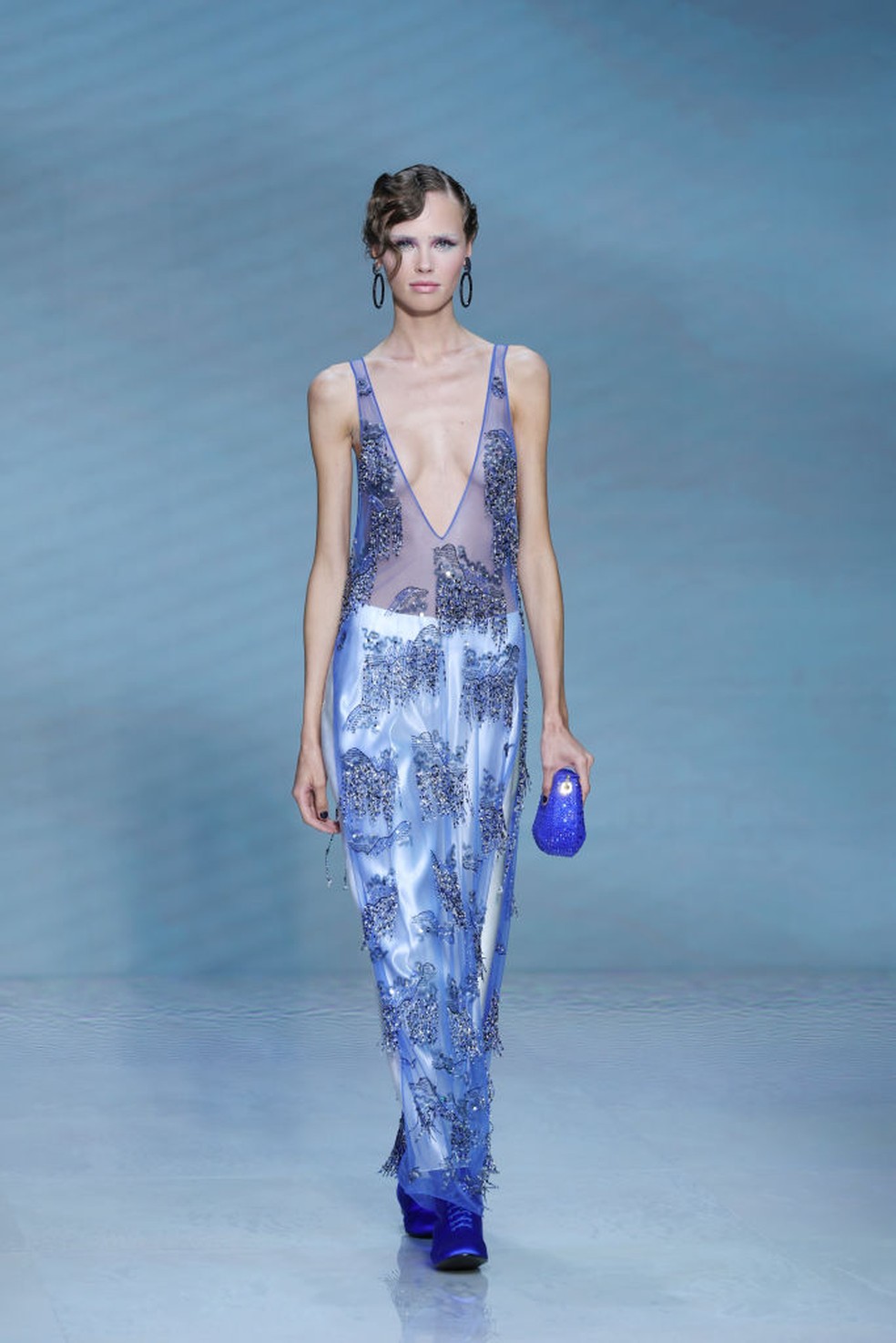 Desfile de Giorgio Armani na Semana de Moda de Milão — Foto: Getty Images