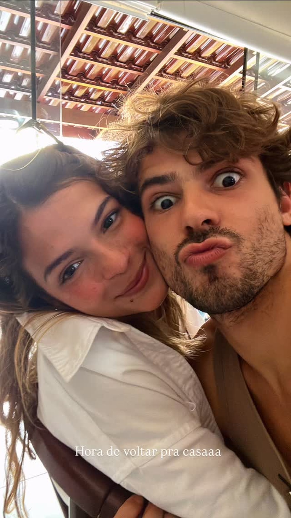 Irmã de Bruna Marquezine, Luana Maia surge em foto rara com o namorado, Lucca Picon — Foto: Reprodução/Instagram