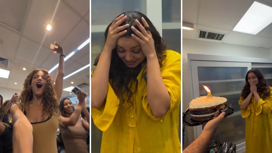 Sophie Charlotte é surpreendida com parabéns