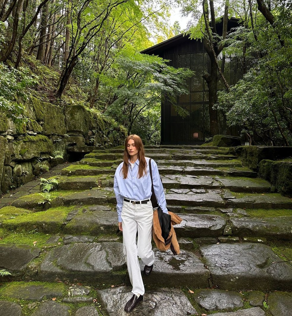 Looks de Sasha em viagem ao Japão — Foto: Reprodução/Instagram @sashameneghel