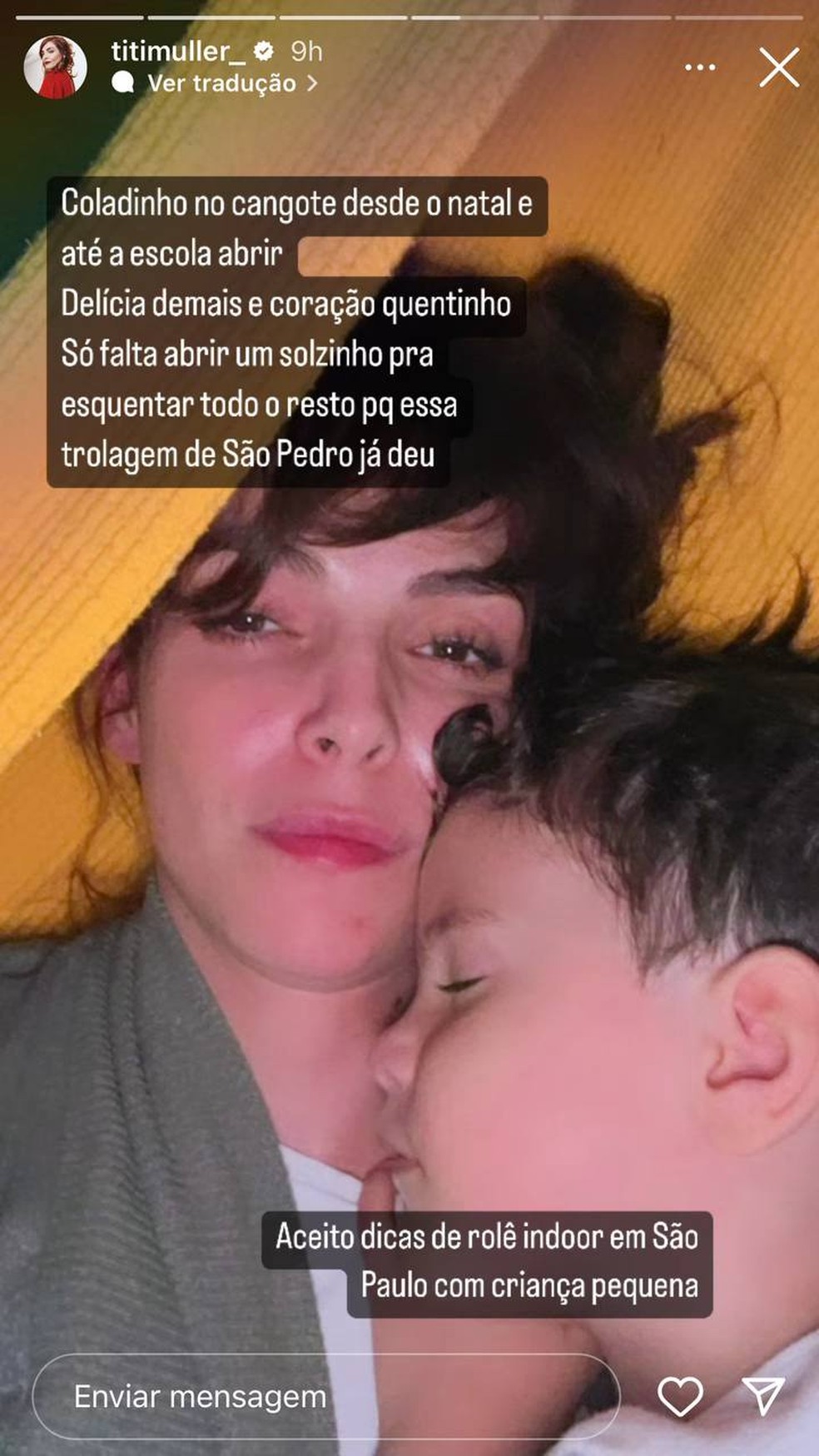 Mãe de Benjamin, Titi Müller fala sobre maternidade real — Foto: Reprodução / Instagram