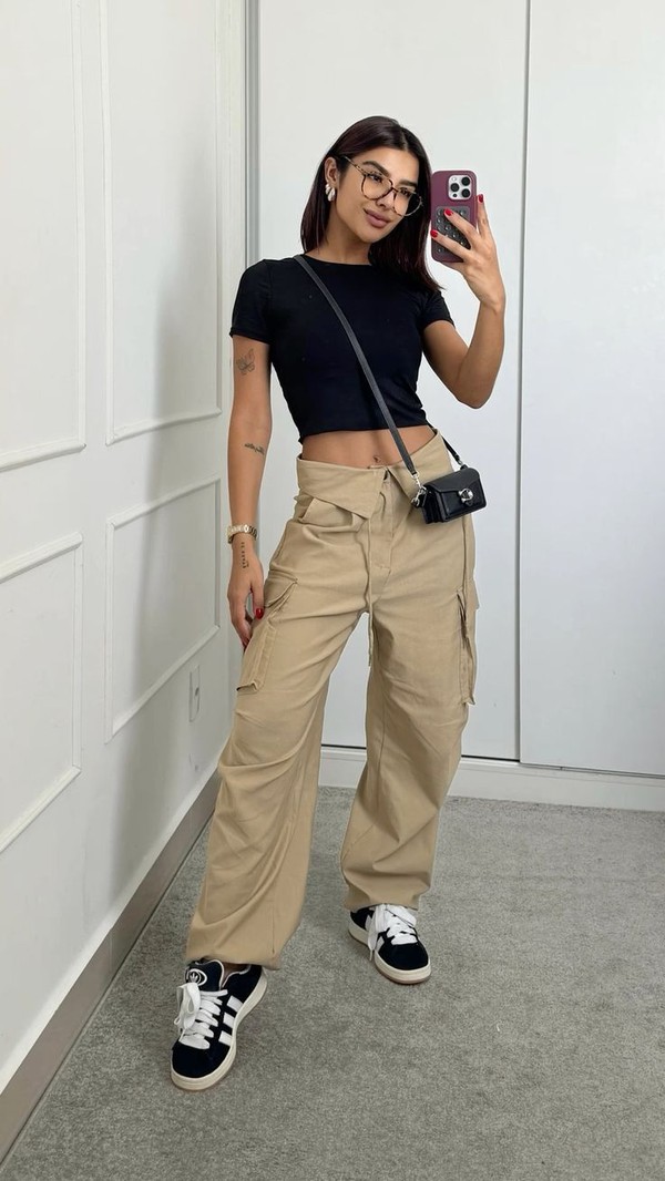 Look Com Calça Cargo