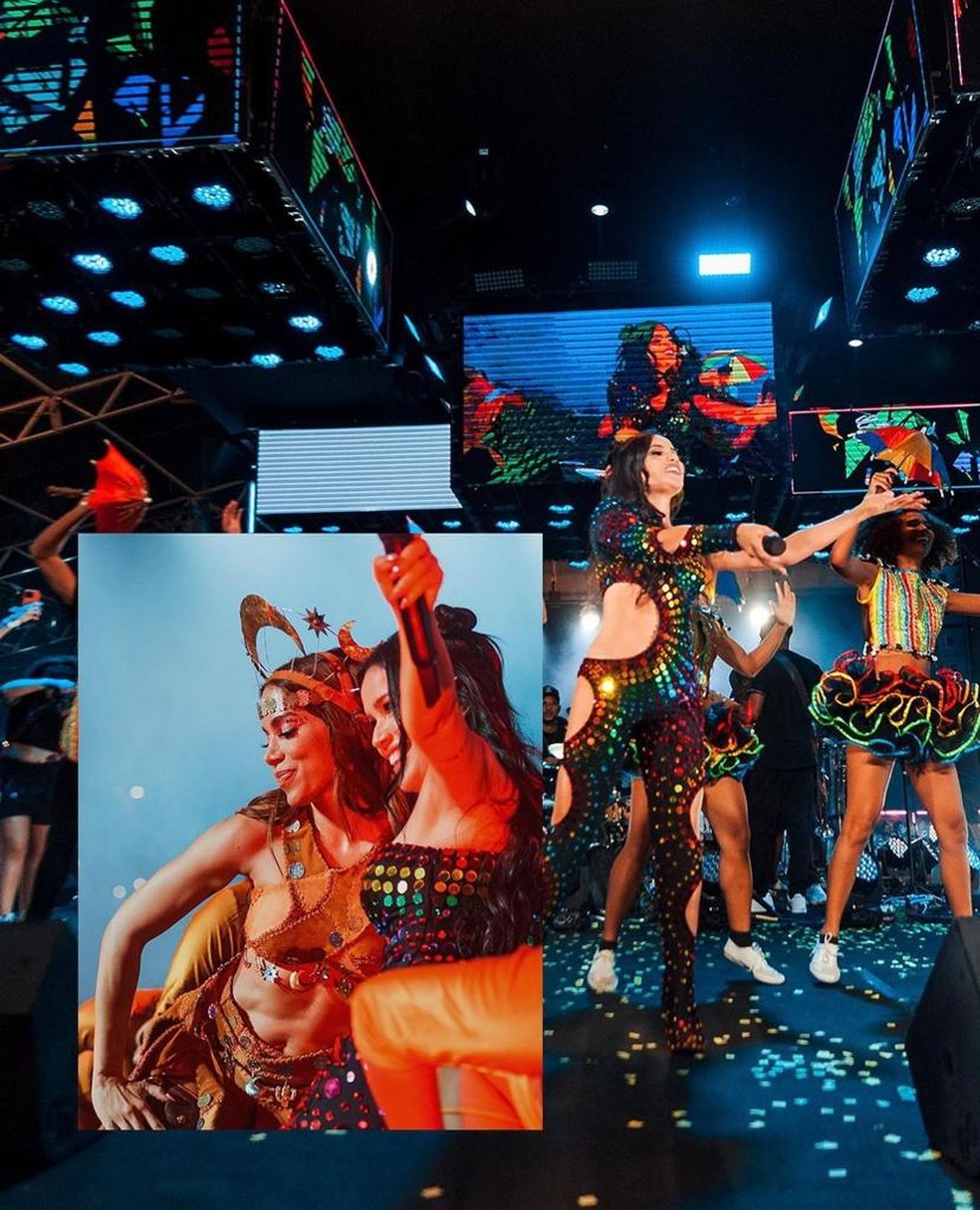 Anitta e Juliette em Recife — Foto: Divulgação