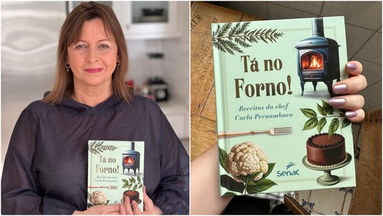 Saindo do forno! Carla Pernambuco celebra novo livro 'Tá no Forno!': 'Materialização do meu apreço'