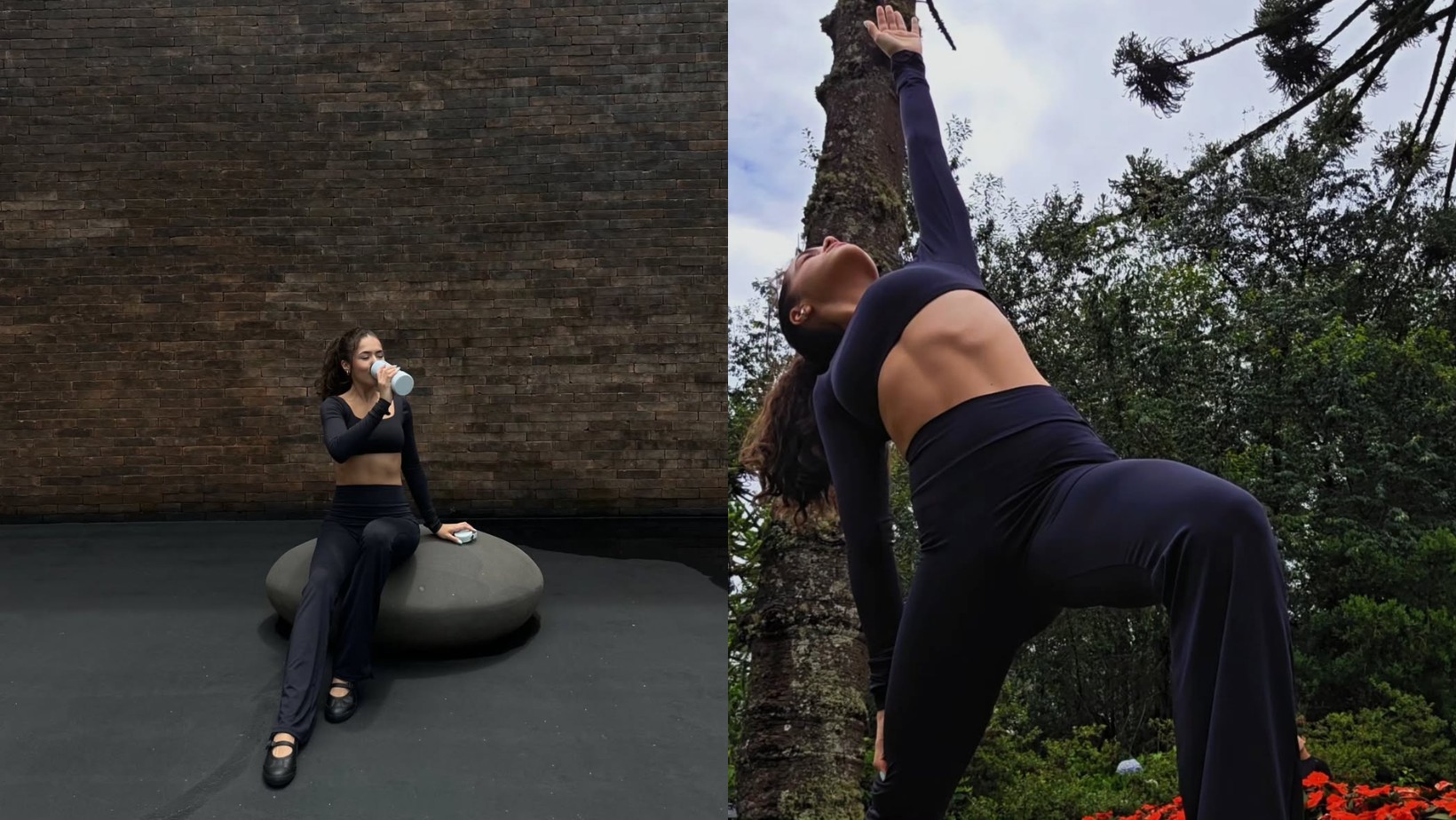 Maisa mostra flexibilidade ao praticar yoga em viagem :  Ar da montanha  