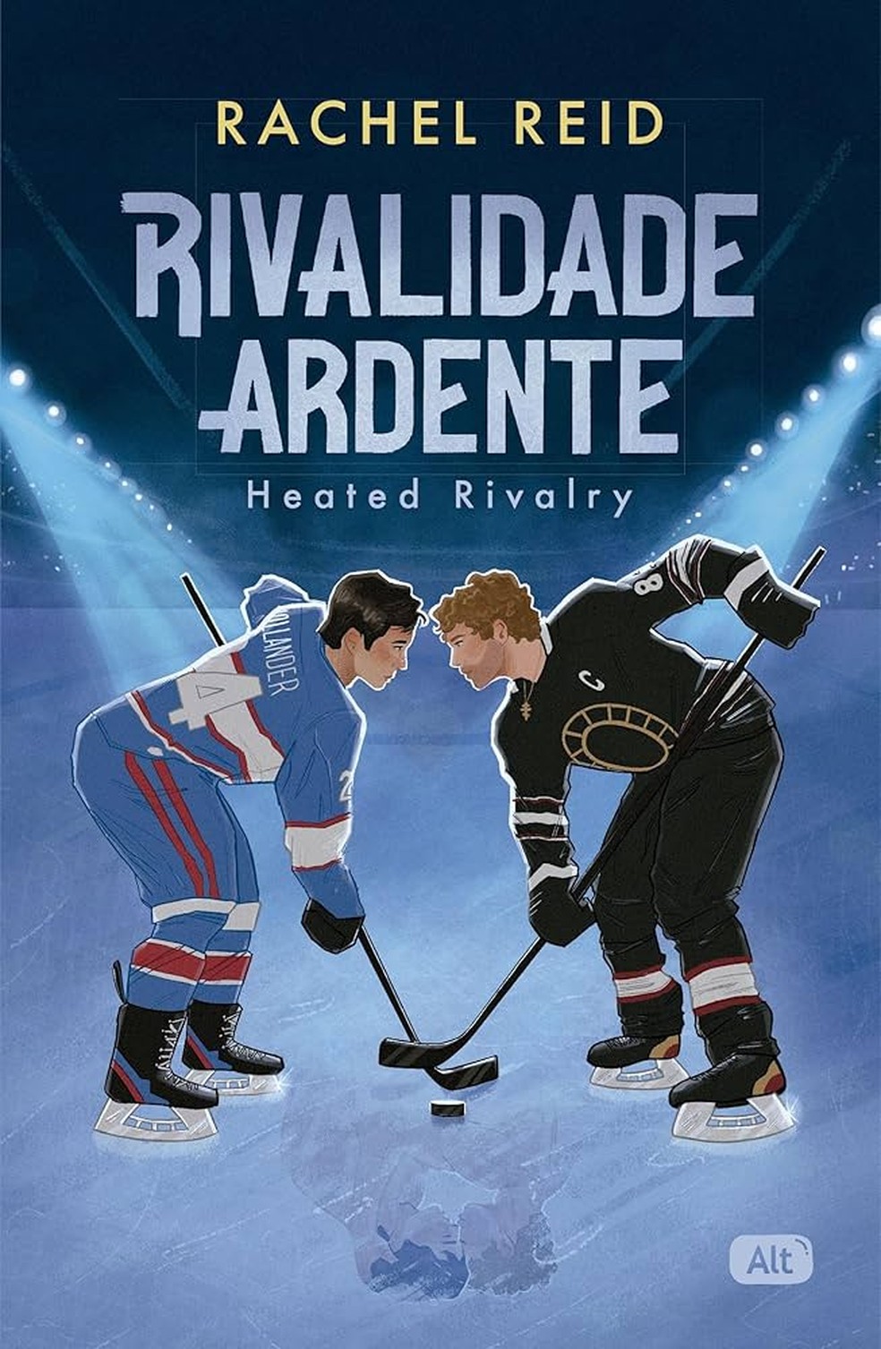 Capa do livro Rivalidade Ardente, de Rachel Reid, que inspirou a série de romance com jogadores de hóquei — Foto: Divulgação