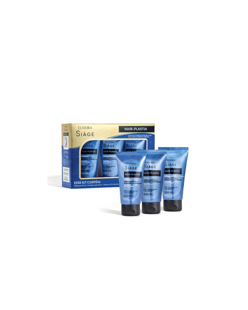 Kit Mini Hair Plastia, Eudora Siàge, R$ 73  — Foto: Divulgação