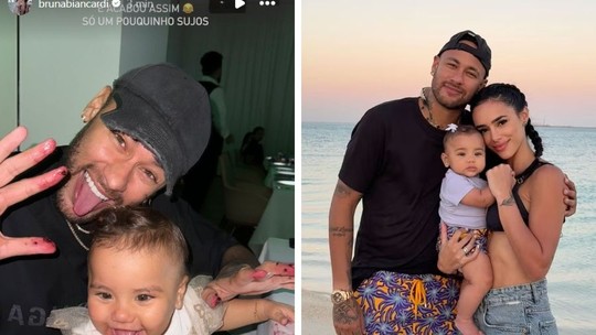 Bruna Biancardi mostra momento de diversão de Neymar com a filha Mavie Bruna Biancardi mostra momento de diversão de Neymar com a filha Mavie