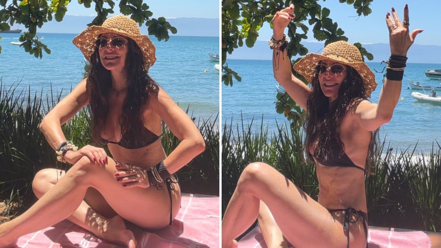Ana Paula Padrão posa de biquíni