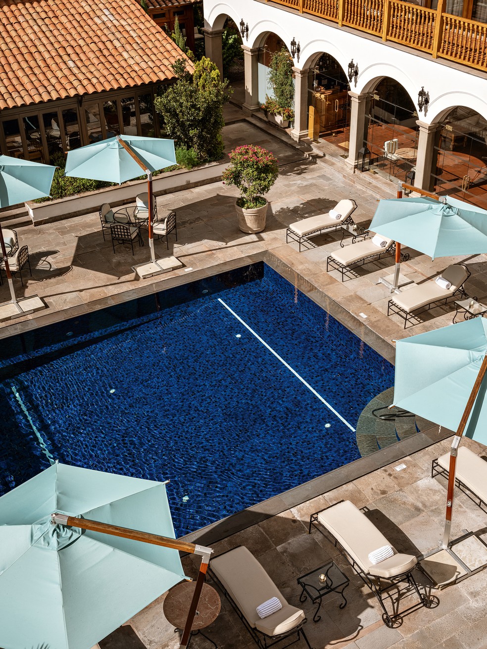 A piscina do Nazarenas, em Cusco — Foto: Divulgação