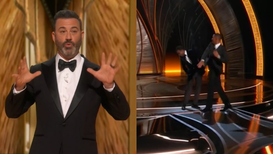 Jimmy Kimmel pegou leve nas piadas sobre o tapa de Will Smith em Chris Rock