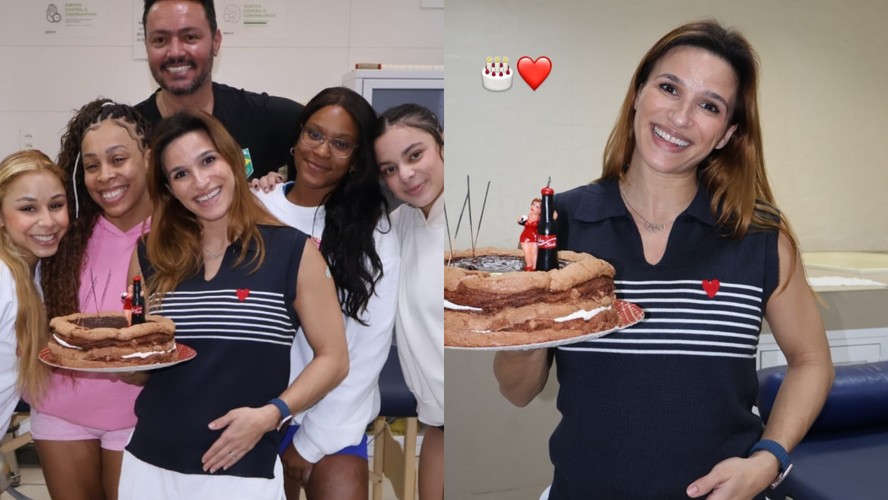 Grávida, Jade Barbosa completa 34 anos e ganha surpresa de atletas da ginástica