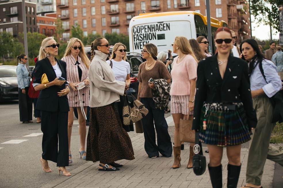 Clique das fashionistas e convidadas d Copenhagen Fashion Week — Foto: Divulgação