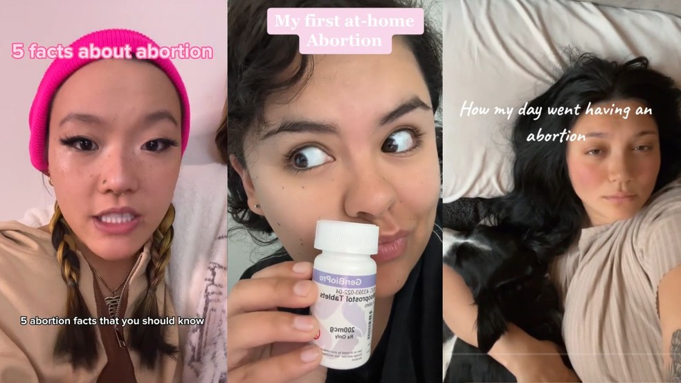 Mulheres dos EUA compartilham seus abortos no TikTok como forma de protesto após revogação da Roe v. Wade — Foto: Reprodução/TikTok