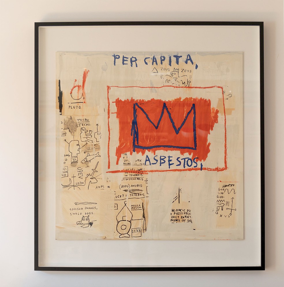 Obra de Jean-Michel Basquiat — Foto: Mayra Azzi