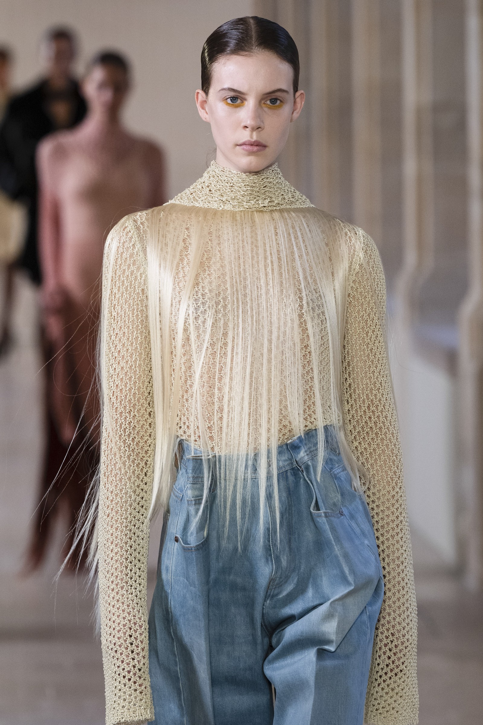 Tendências do desfile de Victoria Beckham  — Foto: Getty