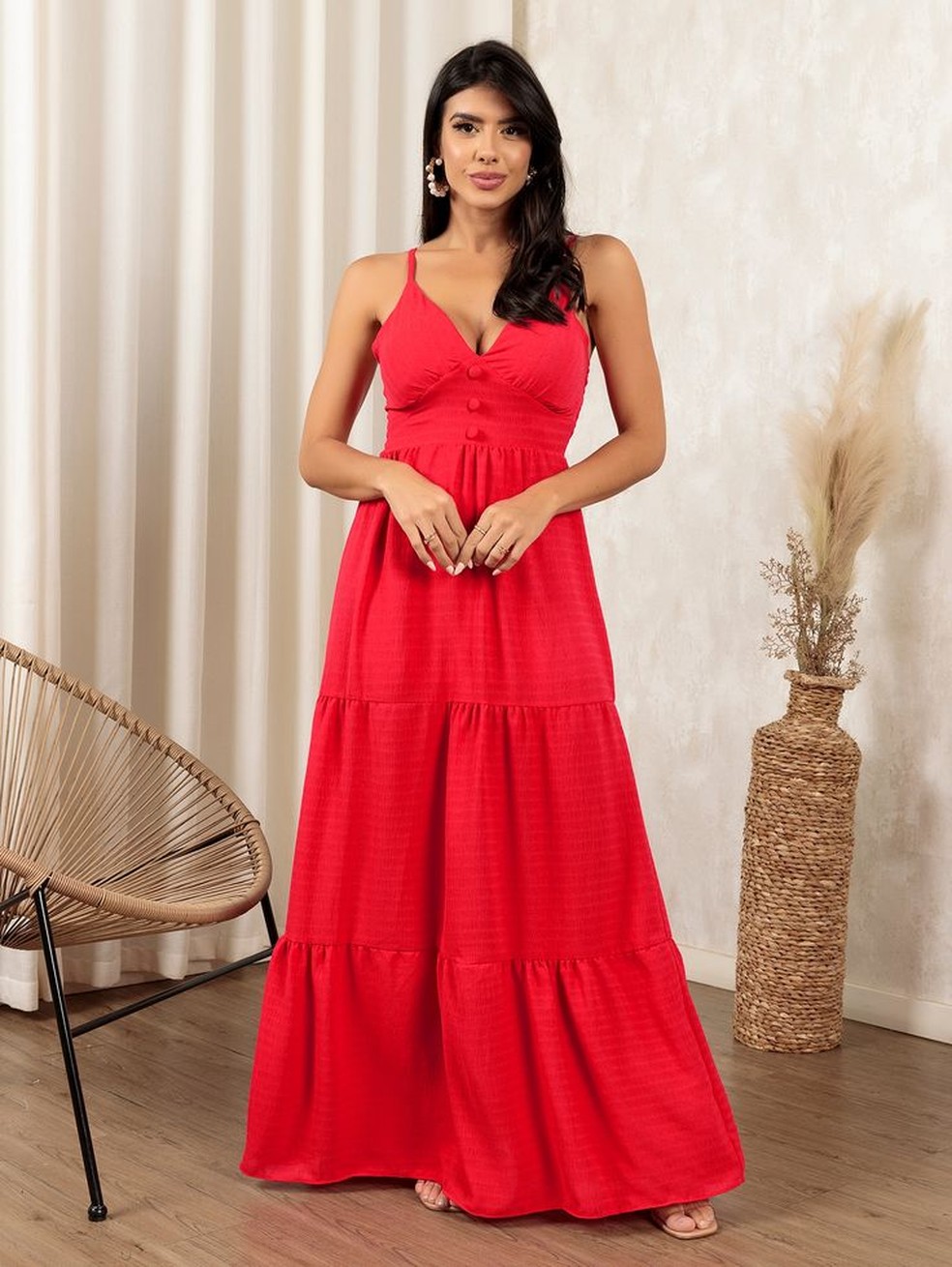 Vestido Vermelho Look Feminino Para O Natal Feminino Veludo