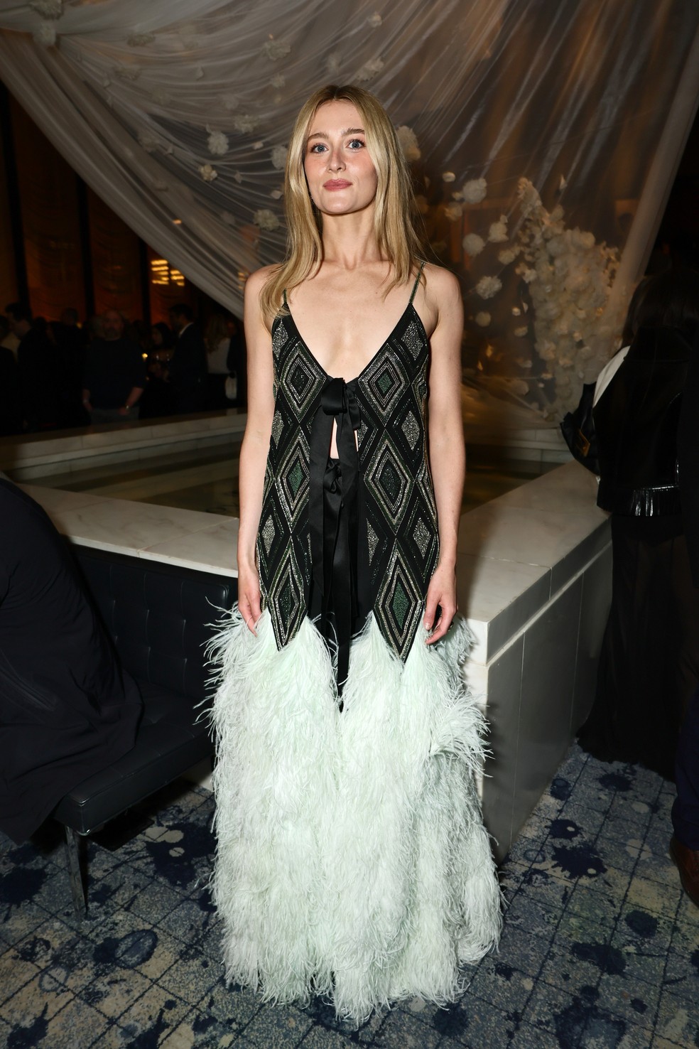 O estilo de Sarah Pidgeon — Foto: Getty Images