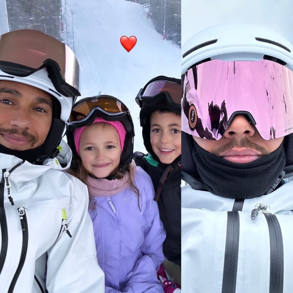 Lewis Hamilton curte férias em família — Foto: Reprodução/Instagram